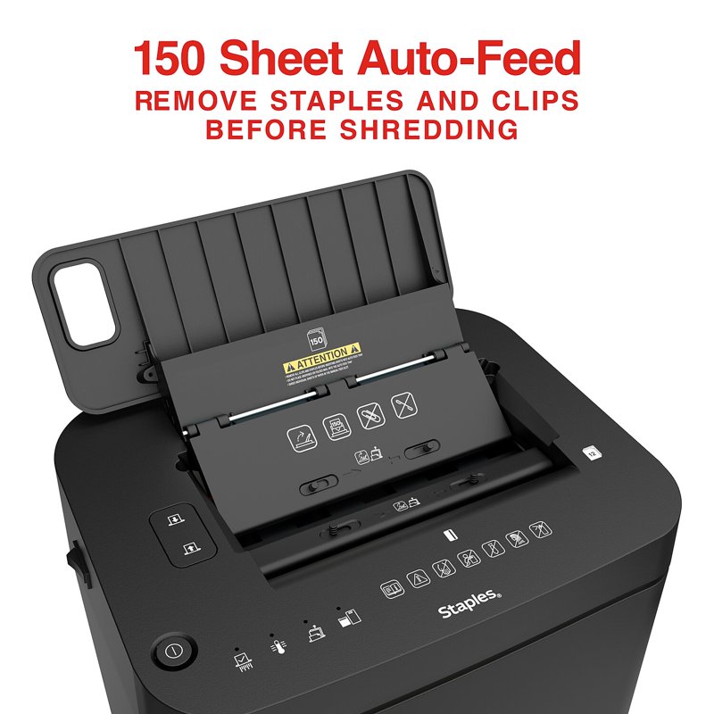 High-Capacity Micro-Cut Paper Shredder for Business Security - Auto-Feed up to 150 Sheets