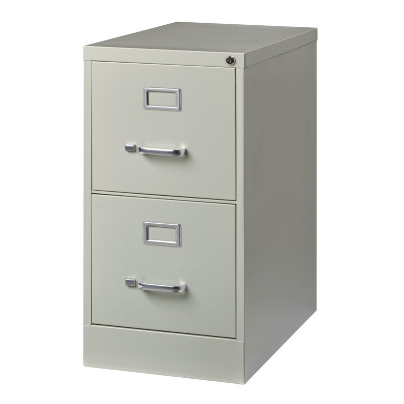 Deep Metal 2-Drawer File Cabinet - Letter Width Vertical Storage