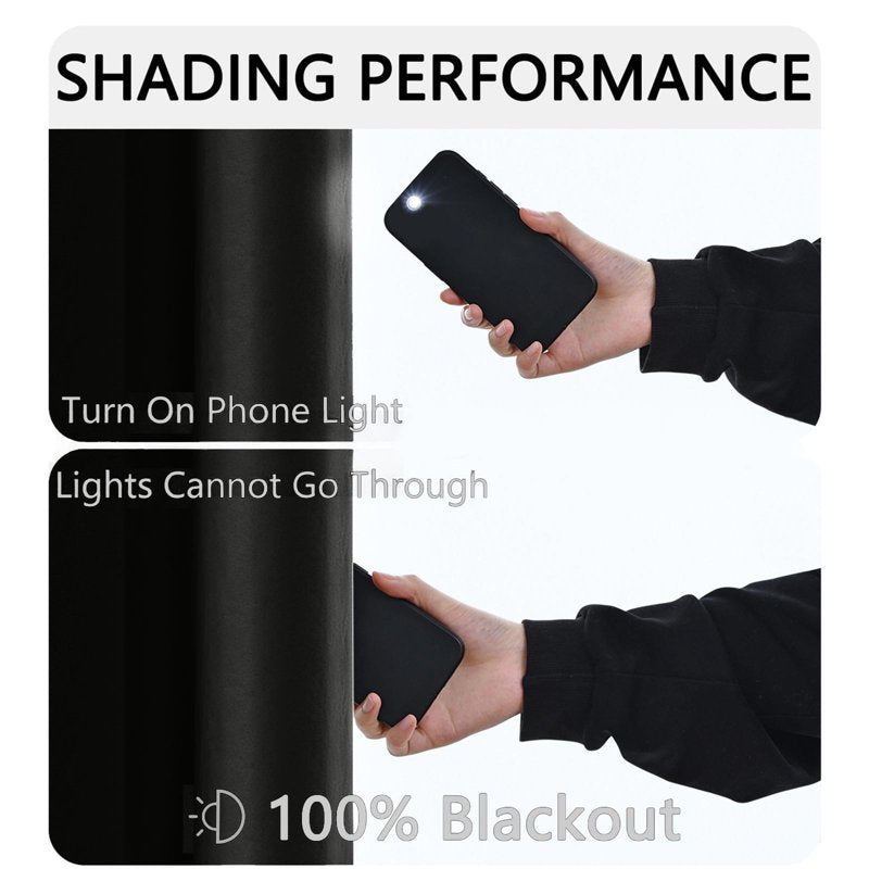 Blackout Curtains with Grommet Top – Thermal Insulated Noise Reducing Drapes for Bedroom & Living Room