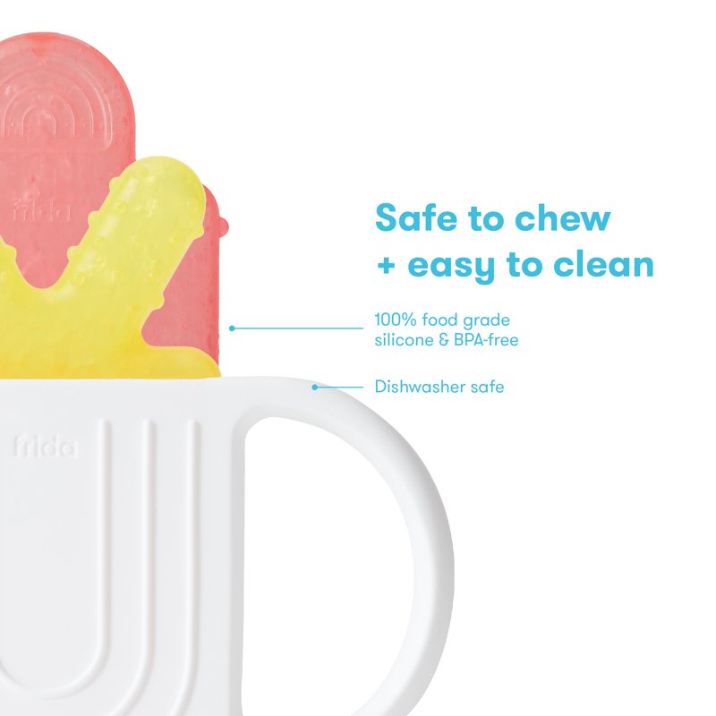 Baby Teething Toy Set with Stay-Warm Handle and Double-Sided Silicone Massagers — 2 Pack