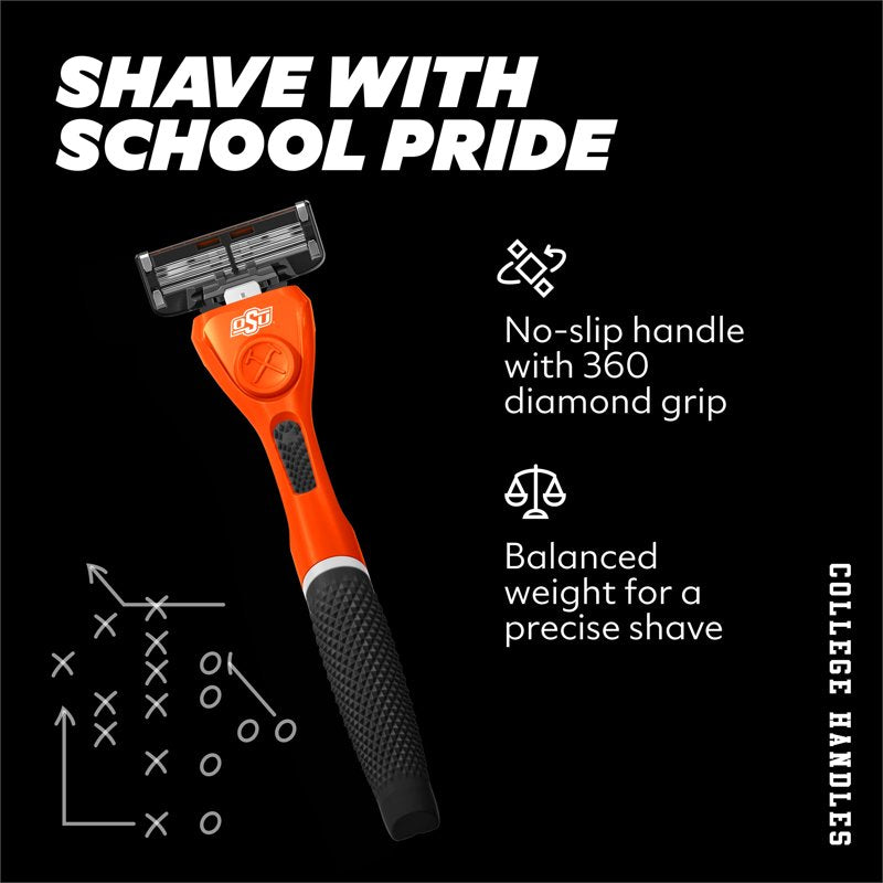 College Razor Set with Limited-Edition Handle - 6-Blade Shaving Kit for Men