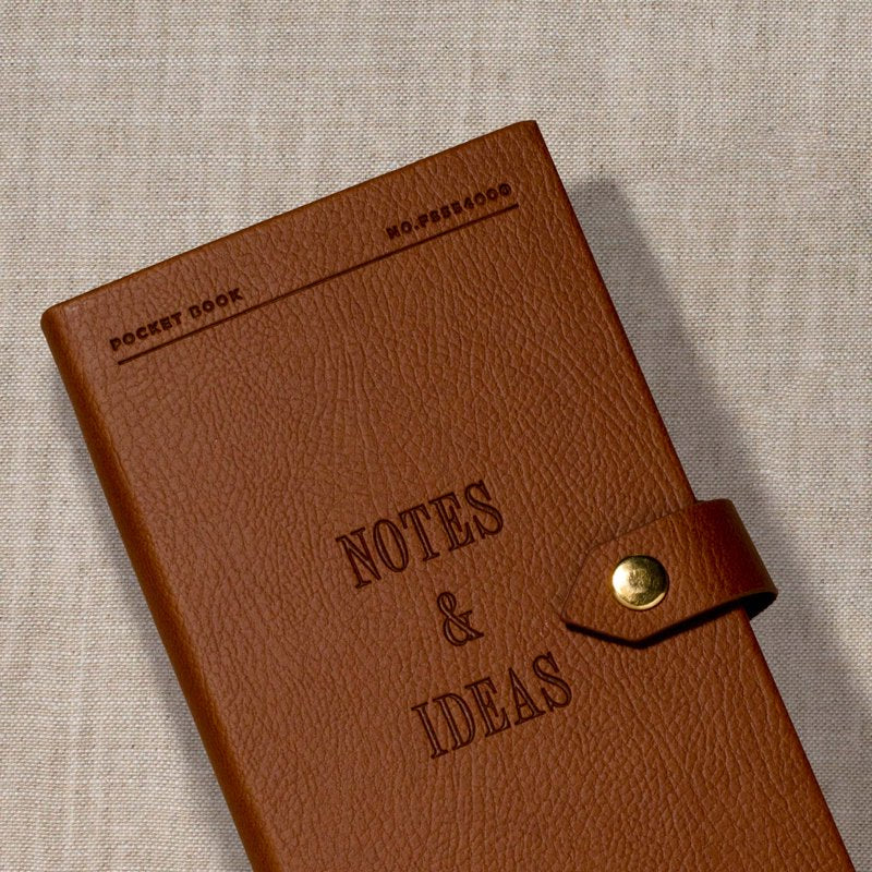 Faux Leather Personal Organizer Notebook - 120 Pages, Compact & Durable