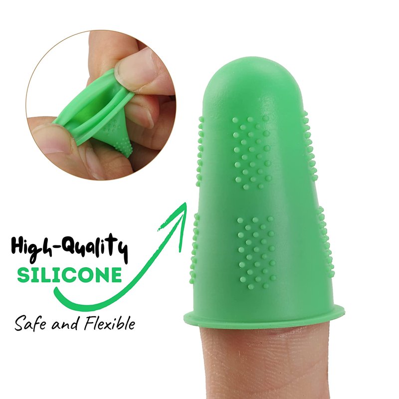 Assorted Silicone Finger Protectors Pack - 24 Count for Crafting & Safety
