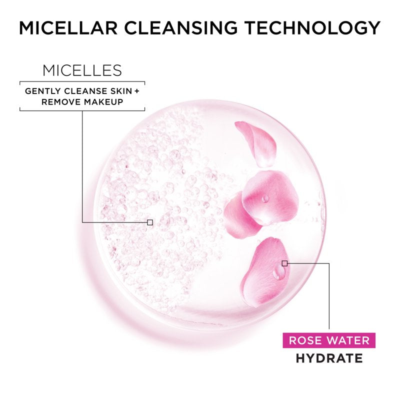 Micellar Cleansing Water All in 1 Hydrating Rose Makeup Remover & Face Cleanser