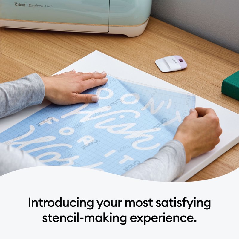 Cricut Stencil Vinyl Roll - 12 in x 12 ft for Custom Craft Projects