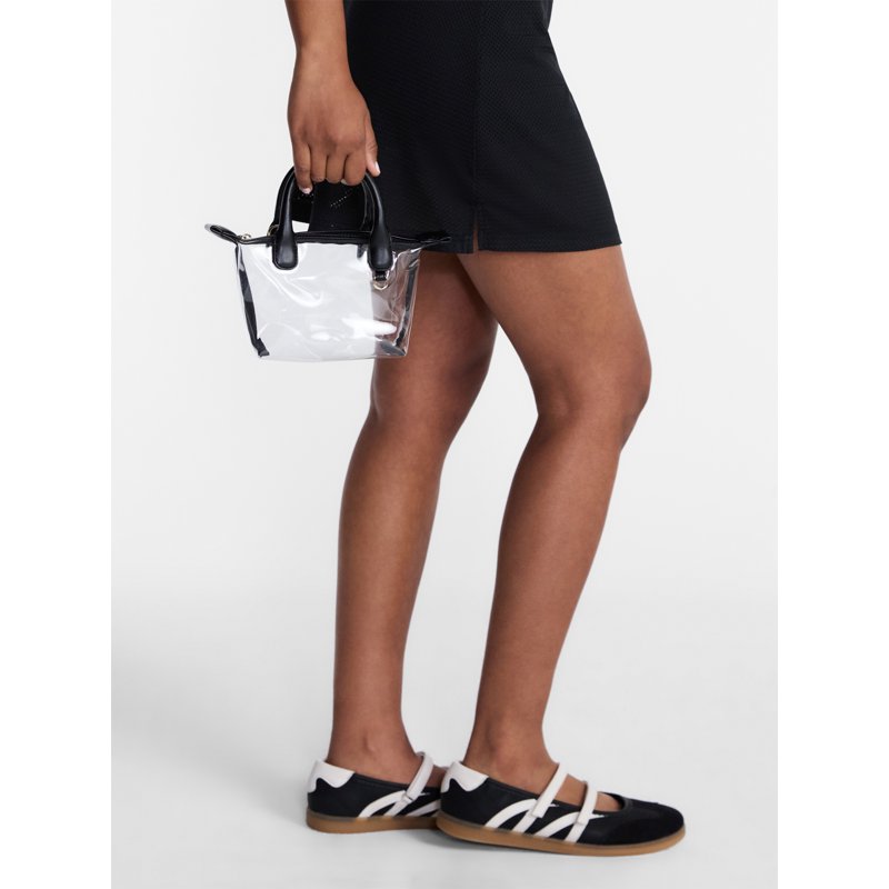 Clear Mini Tote Bag for Women - Stadium-Ready Vinyl Design, Multiple Colors