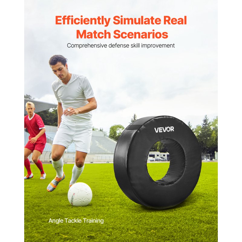 Football Tackle Dummy Ring with Straps Waterproof PVC & High-Density Sponge Training Equipment