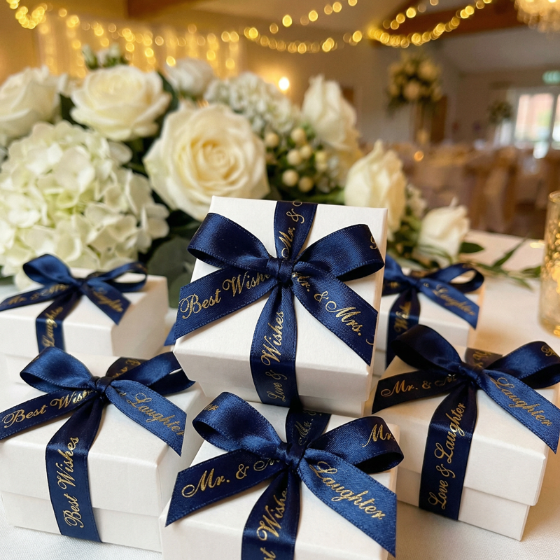 Satin Ribbon Label Set for Label Makers - 12mm x 5m Fabric Ribbons for Gift Wrapping, Weddings & Crafts