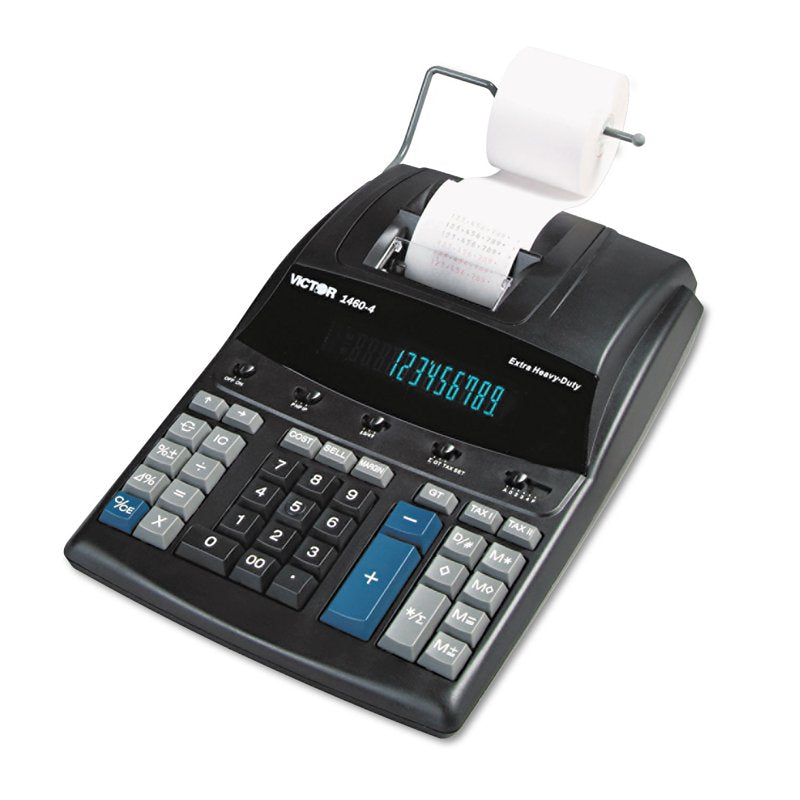 Heavy Duty 12 Digit Commercial Printing Calculator with Fast Ribbon Printer