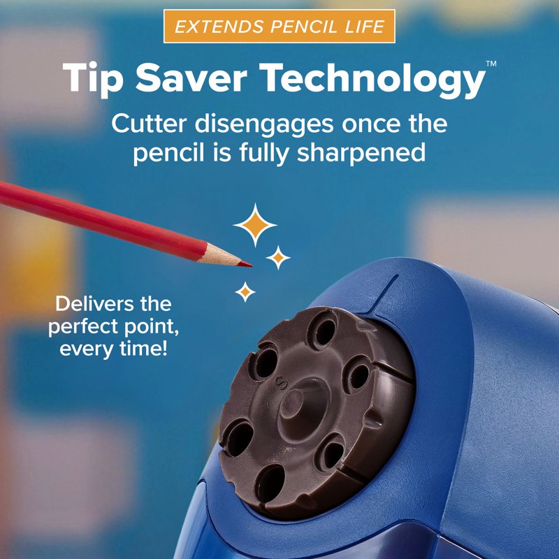 classroom Electric Pencil Sharpener - QuietSharp 6 Speed & Safety Features