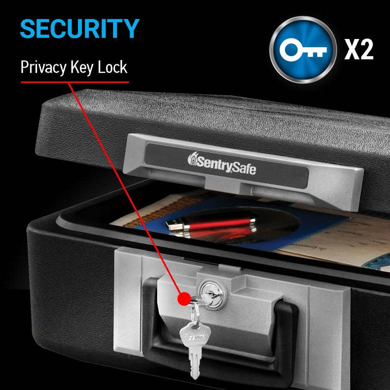 Fire-Resistant Safe with Key Lock 0.25 Cu. Ft. for Documents & Electronics