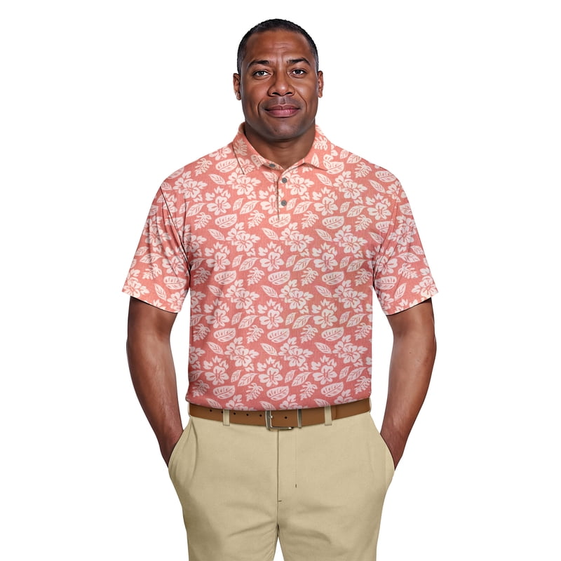 Performance Men's & Big Men's Tropical Polo Shirt with UV Protection