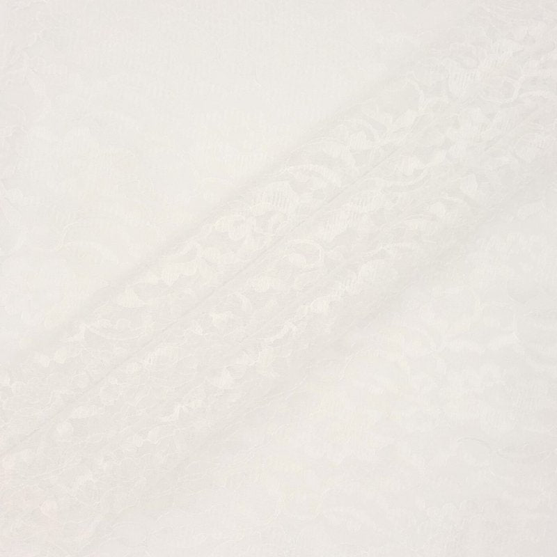 Ivory Lace Fabric for Bridal & Crafting - 58/60 Inch Precut Material