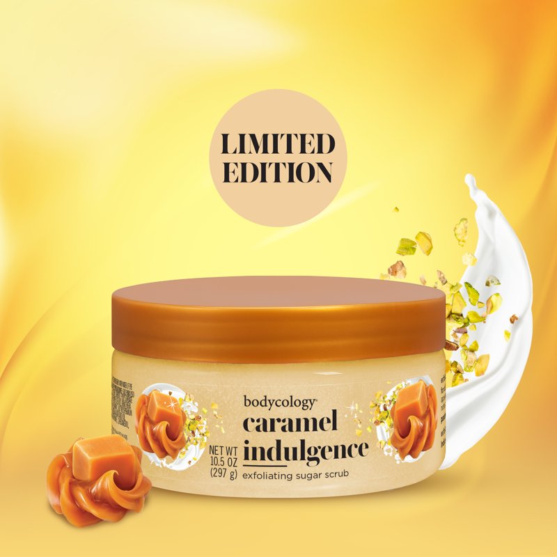 Bodycology Exfoliating Sugar Scrub Caramel Indulgence 4 Pack 10.5 oz