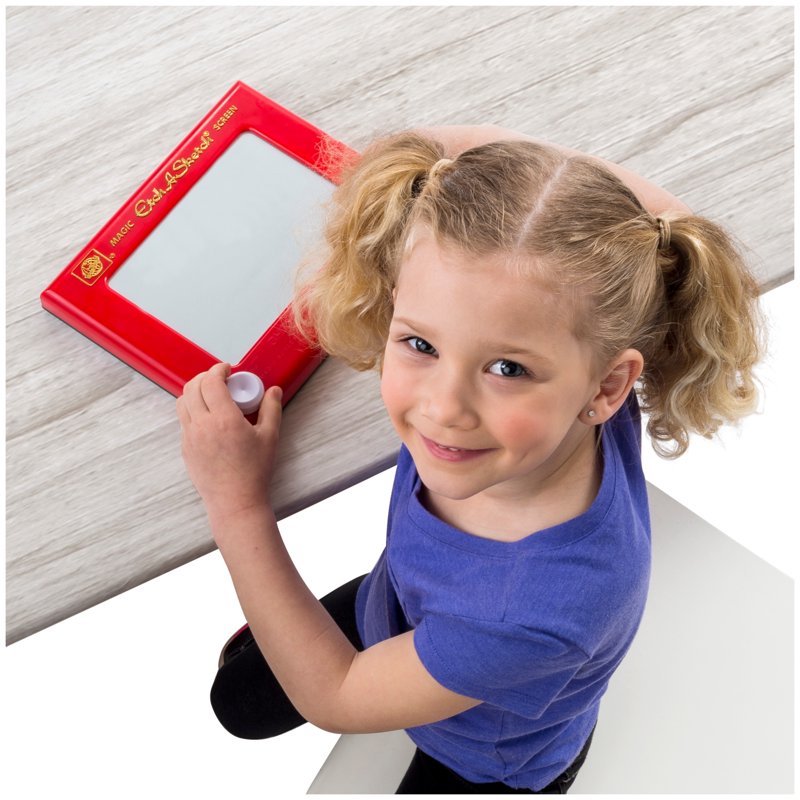 Classic Red Etch A Sketch Drawing Toy for Kids & Adults - Creative Screen Game