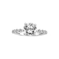 3 Carat T.G.W. White Sapphire Engagement Ring Sterling Silver Glacial Gem