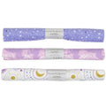 3 Flannel Baby Fat Quarters - Celestial Pink Purple Precut Fabric 18x21"