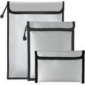 Fireproof Waterproof Document Bag Set - Large 15x11, Medium & Small with Dual Zippers