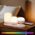 Rechargeable RGB Night Light with Remote Control and Dimmable Bedside Lamp
