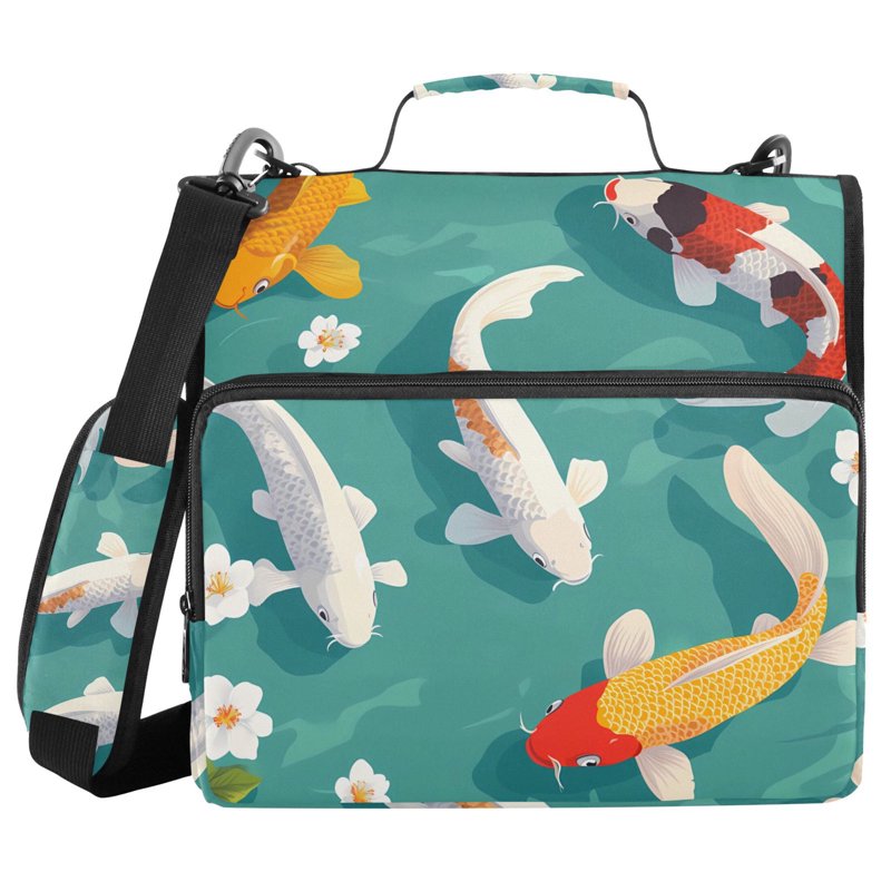 Waterproof 3-Ring Zipper Binder with Shoulder Strap - 2 Inch Capacity, Holds 500 Sheets