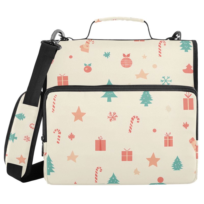 Waterproof 3 Ring Zipper Binder with Shoulder Strap 2 Inch Capacity Organizer