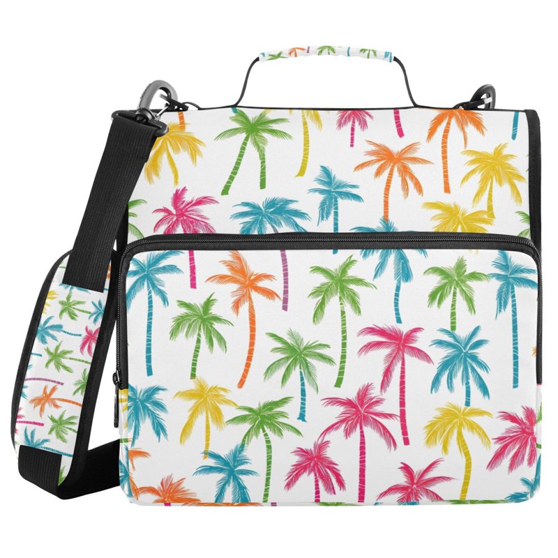 Waterproof 3-Ring Zipper Binder with Shoulder Strap, Holds 500 Sheets