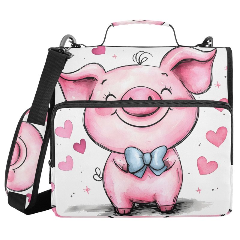 Waterproof Zipper Binder with Shoulder Strap, 2-Inch D-Ring, Holds 500 Sheets