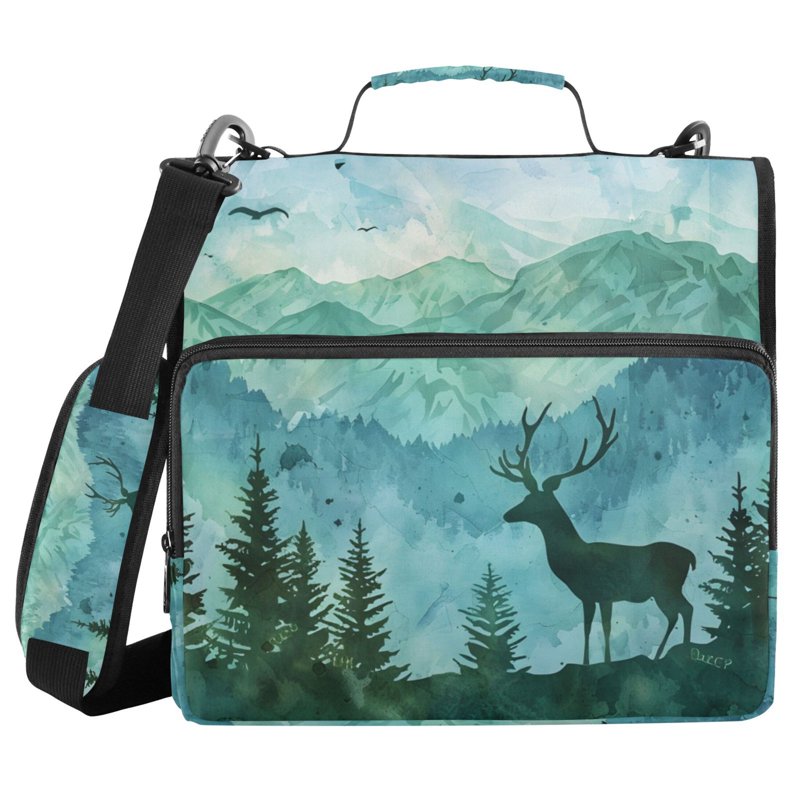 Waterproof Zipper Binder with Shoulder Strap 2 Inch D-Ring Holds 500 Sheets