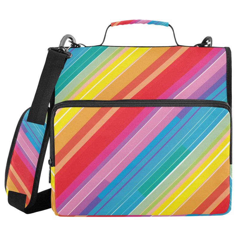Waterproof 3-Ring Zipper Binder with Shoulder Strap, Holds 500 Sheets