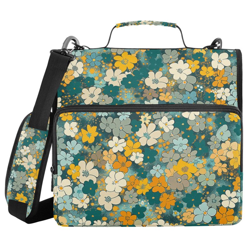 Waterproof 3-Ring Zipper Binder with Shoulder Strap, Holds 500 Sheets
