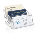 3-Tier Clear Acrylic Business Card Holder - Desktop Display Stand for Office & Reception