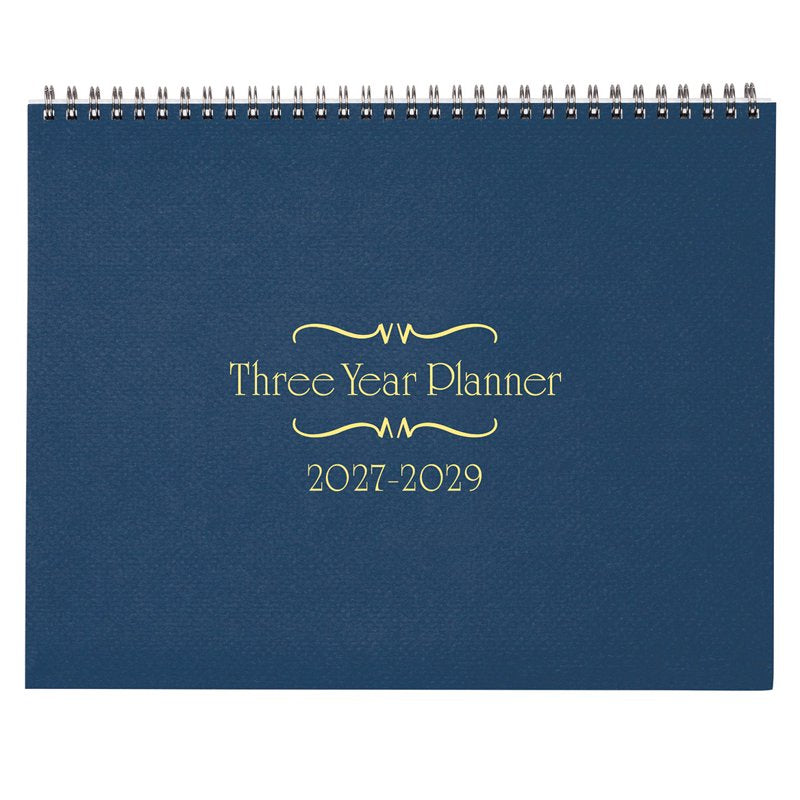 3-Year Spiral Calendar Planner with Monthly Tabs - 8.5x11 Inches