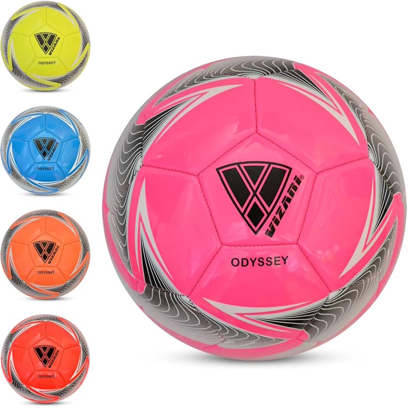 Vizari Odyssey Soccer Ball 3, 4 & 5 - Pink Variation 5 Pack