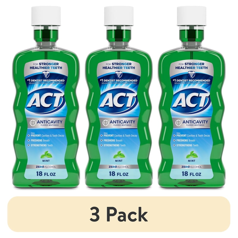 ACT Anticavity Fluoride Mouthwash - Mint, 18 fl oz, Multipack