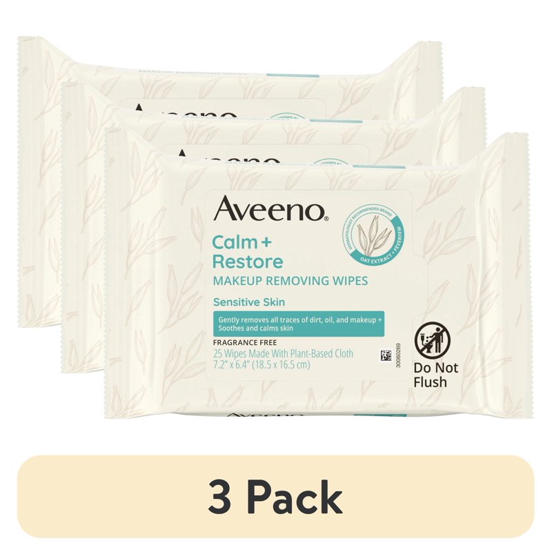 Unscented Face Wipes - Sensitive Skin, 3 Pack, 75 Count
