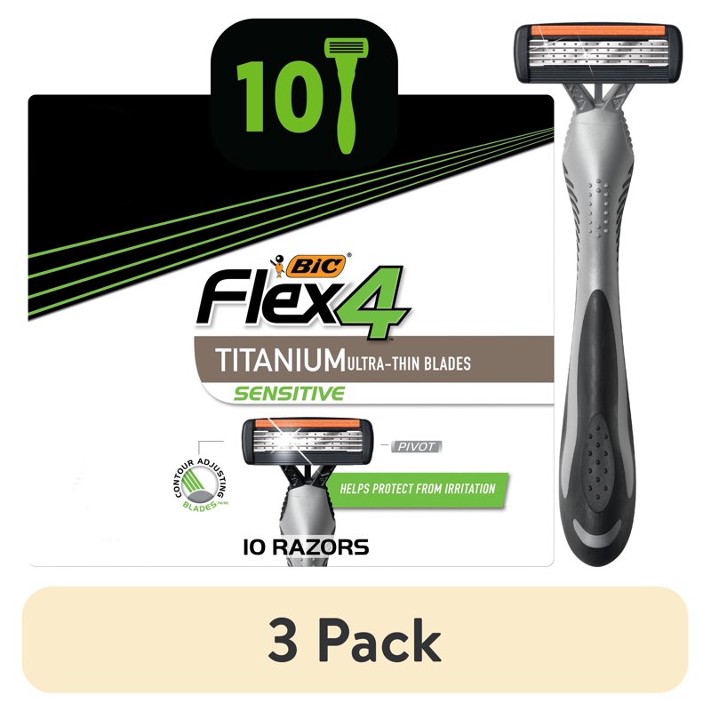 Men's Disposable Razor 4-Blade Sensitive Shave Pack of 30 - Multipack