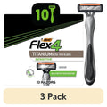 (3-Pack) Disposable Razors for Men — BIC Flex 4 Sensitive 4-Blade