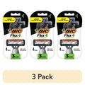 Men's 4-Blade Disposable Razor Pack - 3 Count, Pivoting Head, Aloe Lubricant
