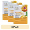 (3 Pack) Brightening & Hydrating Vitamin C Collagen Sheet Face Masks for Dull Skin