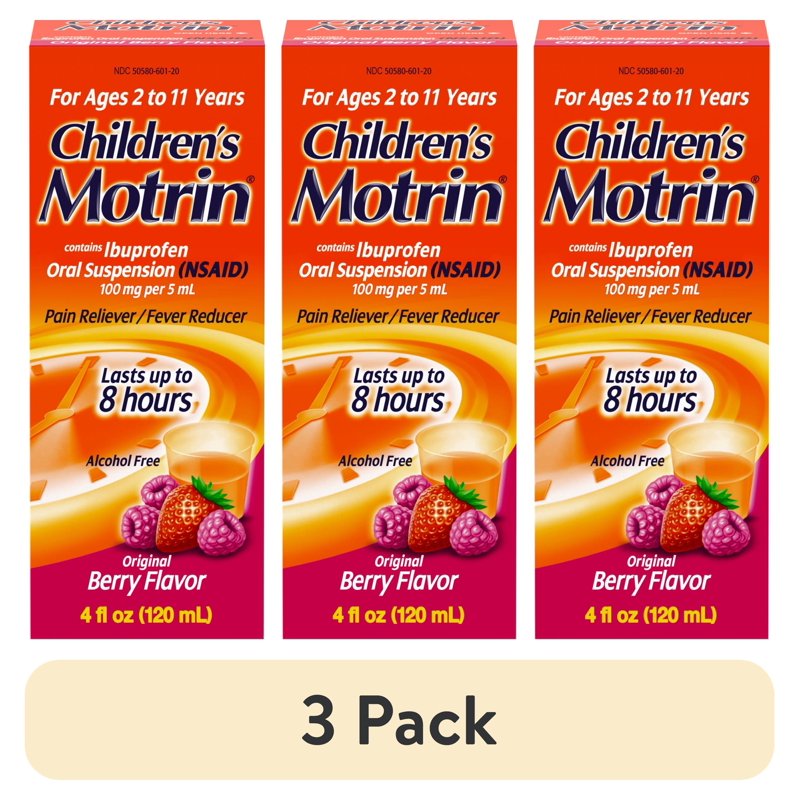 Children's Berry Flavored Ibuprofen Liquid Medicine 4 fl oz - Pain & Fever Relief