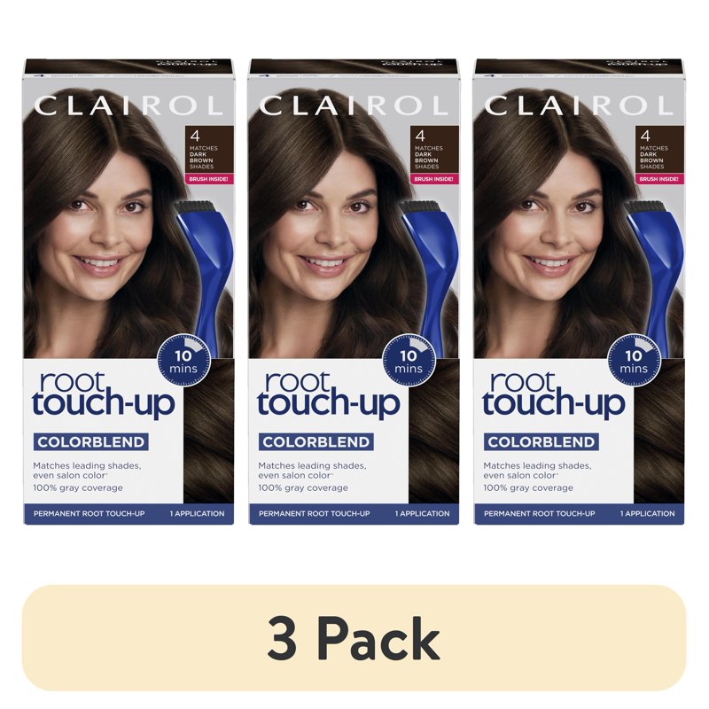Hair Color Root Touch-Up Kit - Permanent Dark Brown & Multiple Shades