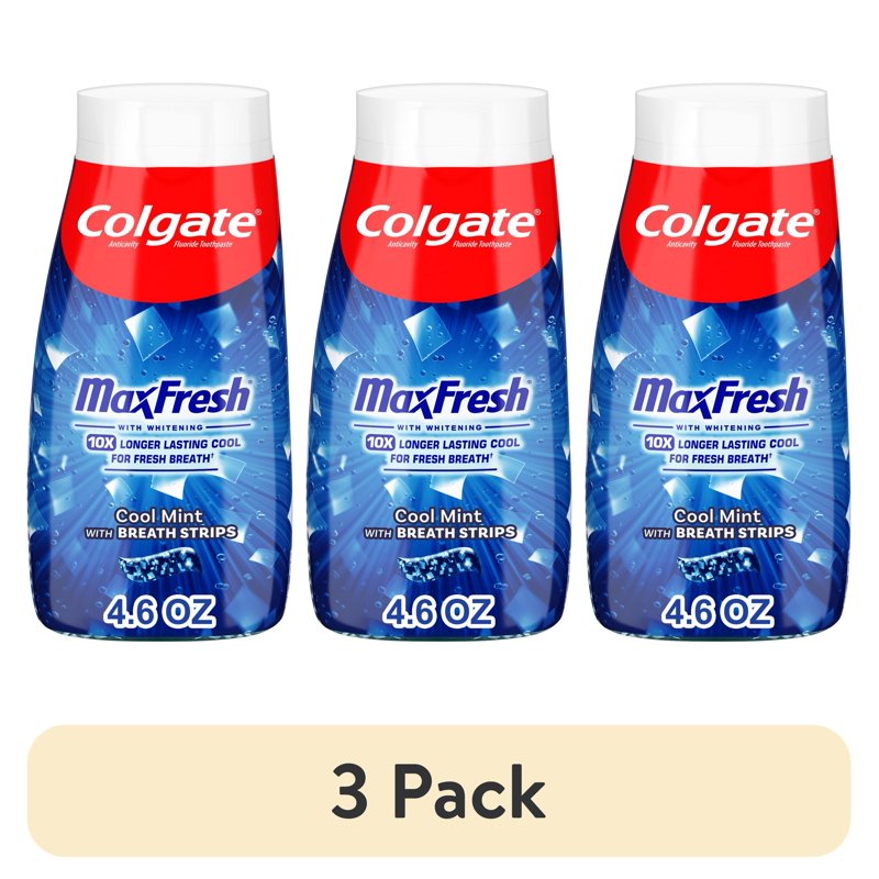 Multipack Fluoride Toothpaste with Fresh Mint Flavor 4.6 oz