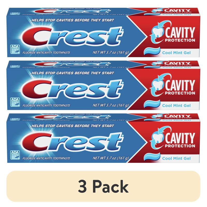 Cavity Protection Toothpaste Gel - Cool Mint, 5.7 oz, Multi-Pack