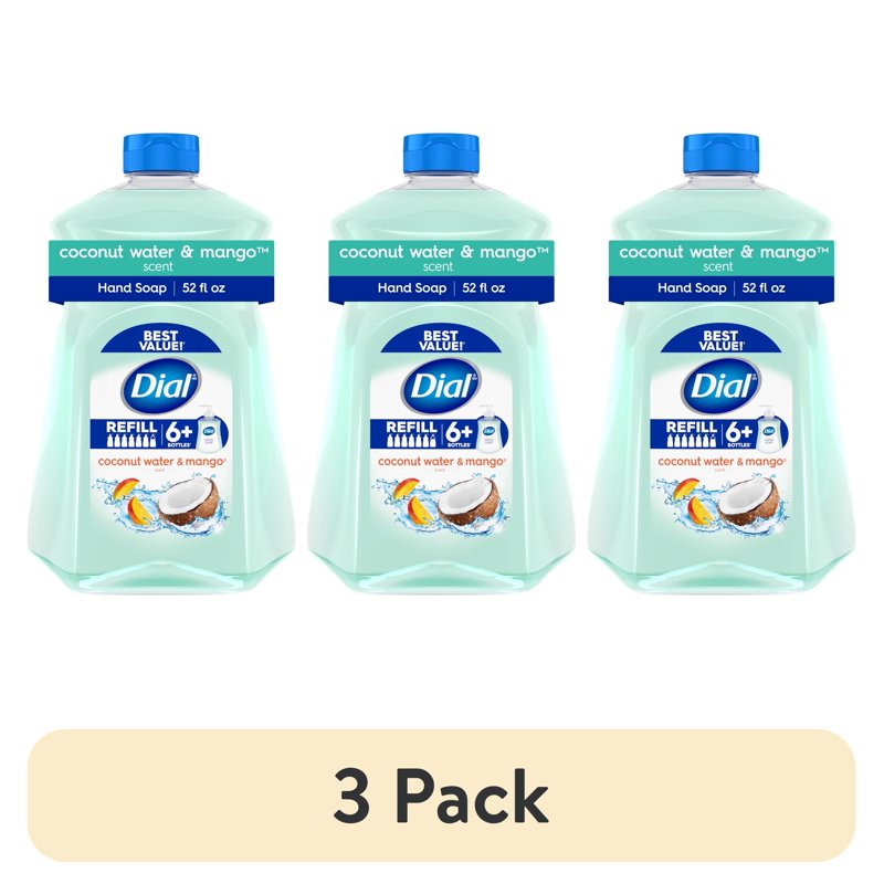Liquid Hand Soap Refill Pack - Gentle Coconut Water & Mango, 52 oz