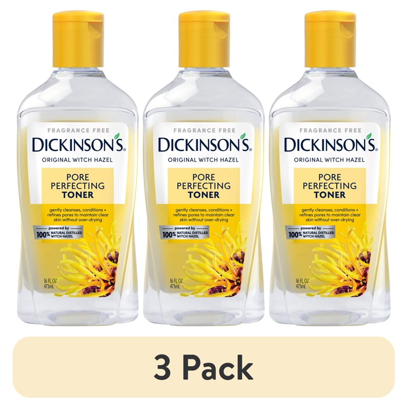 Natural Witch Hazel Toner for Face - 16 Fl Oz, 3 Pack