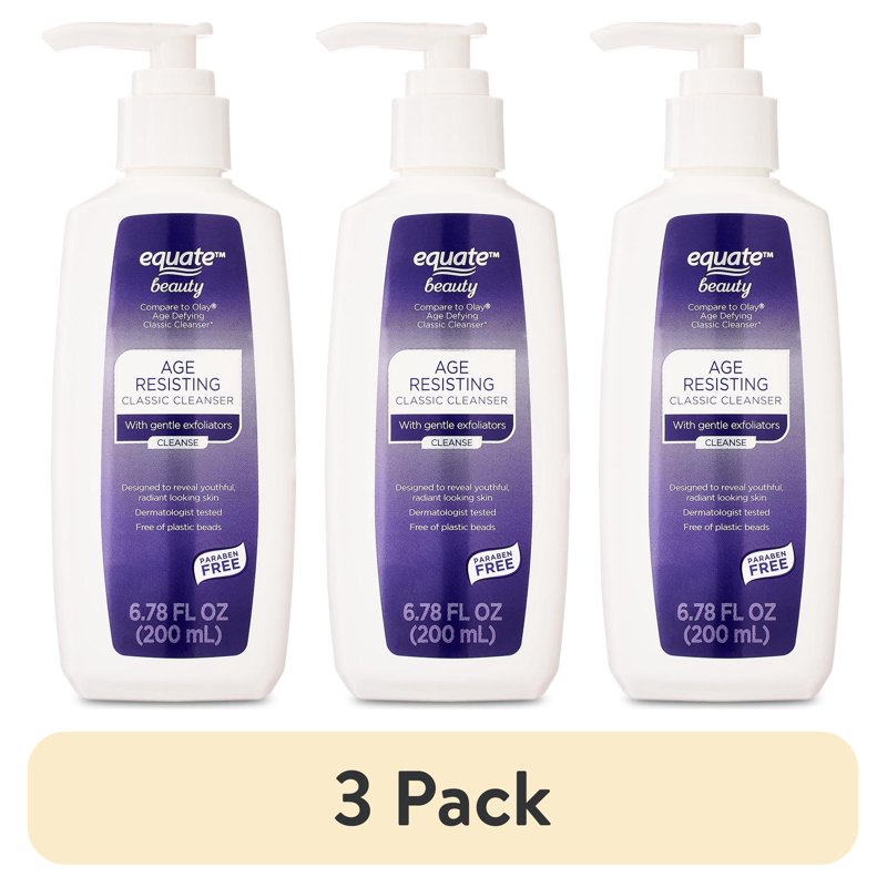 Multicolor 3 Pack Age Resisting Facial Cleanser for Radiant Skin