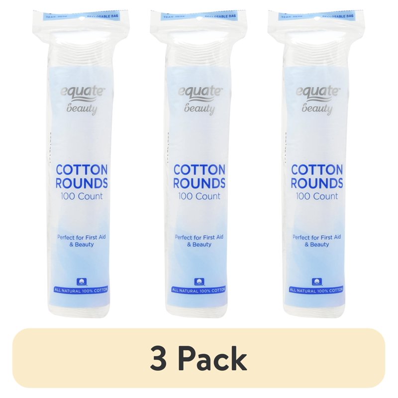 Cotton Rounds 100 Count Pack – Soft Natural Cotton for Makeup & Skincare