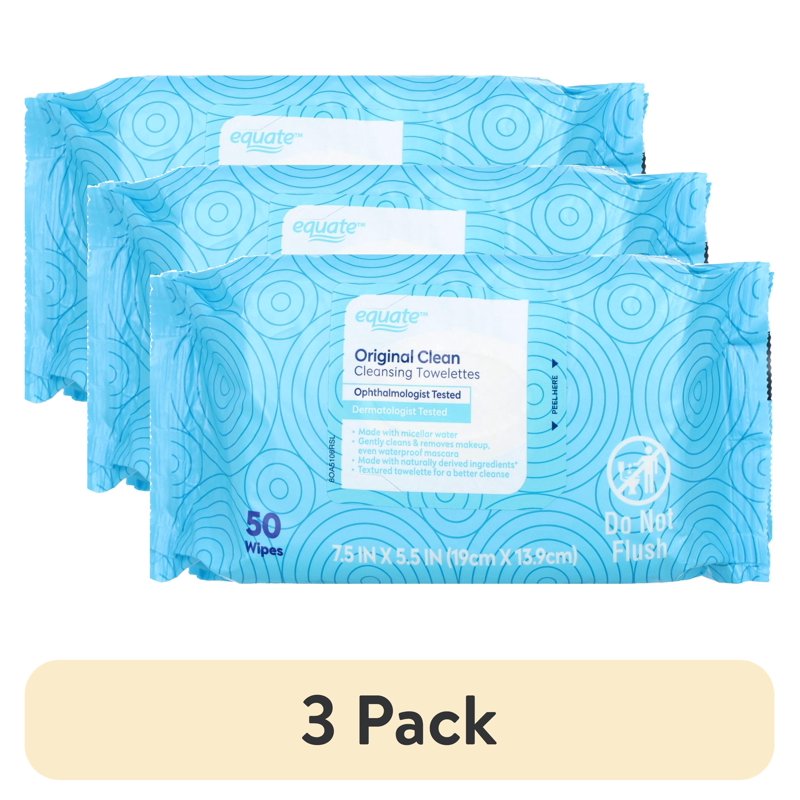 Cleansing Wipes - Gentle Face & Body Disposable Towelettes, 100 Count