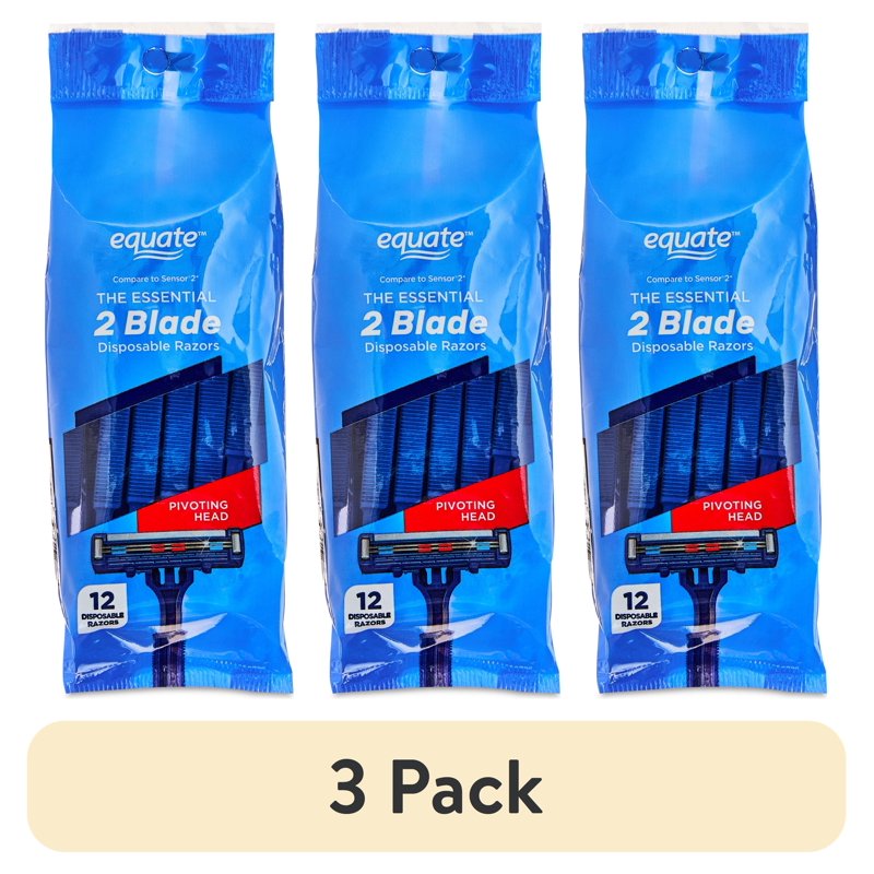 Disposable Razors 2-Blade Pack - Blue, Multipack Quantity Options