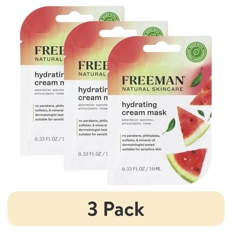 Hydrating & Antioxidant Cream Face Mask for Dry Skin - 3 Pack